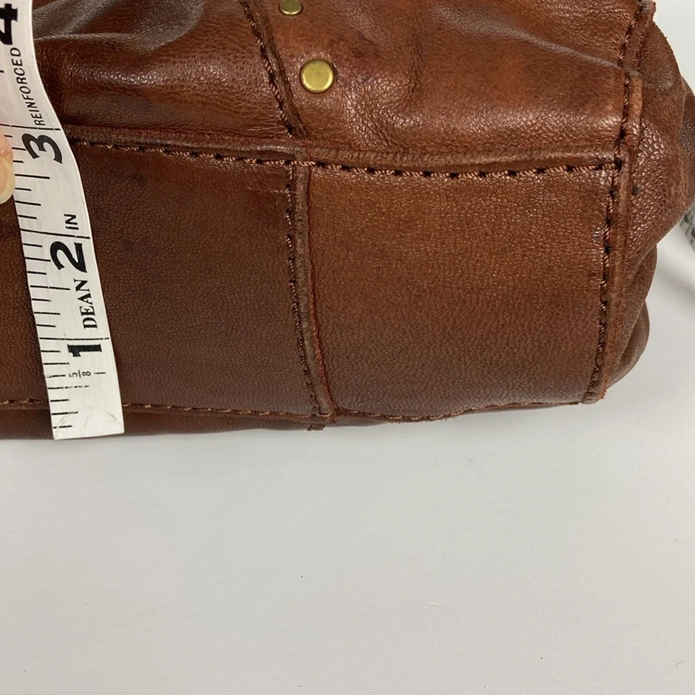 Lucky Brand Brown Lamb Leather Satchel Bag